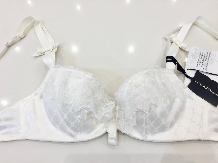 Chantal Thomass Leavers Lace & Satin Jacquard Froufrou Lingerie Set