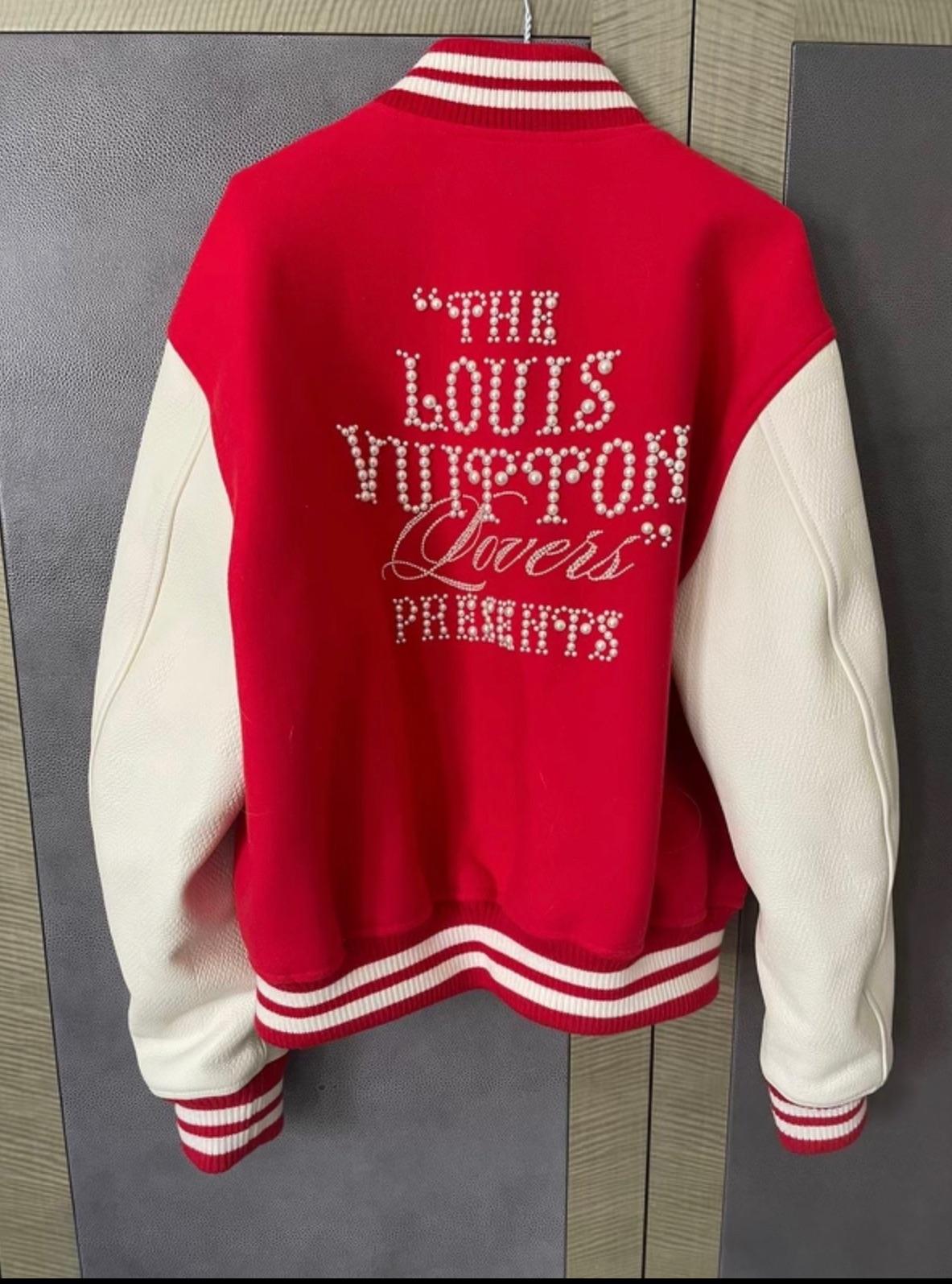 Louis Vuitton Red Lovers Varsity Jacket
