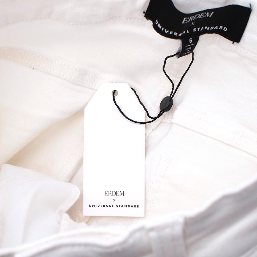 Erderm X Universal Standard White Patchwork Jeans