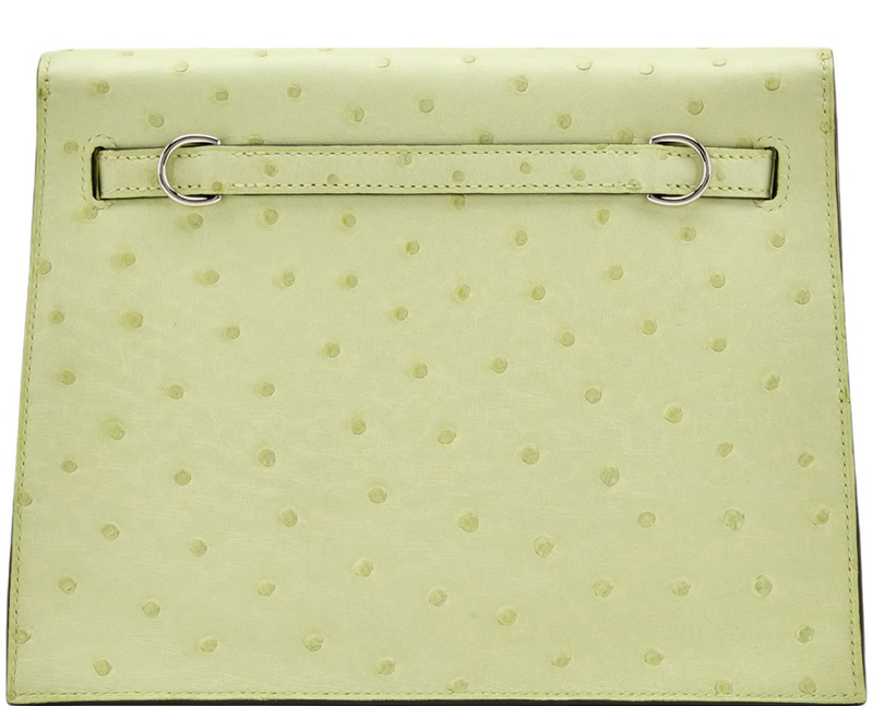 Hermès Kelly Danse Autruche Jaune Bourgeon Gold Hardware