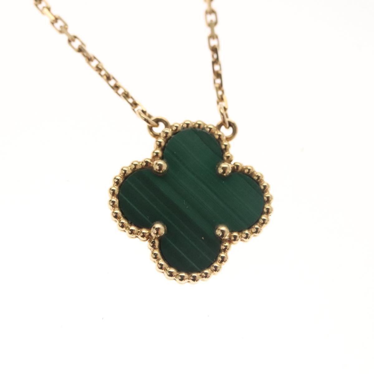 Van Cleef & Arpels Vintage Malachite Alhambra Pendant Necklace