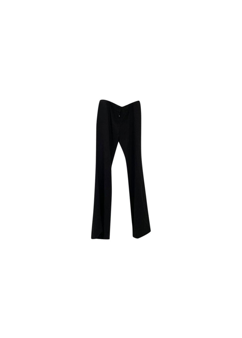 Black Crepe Wide Leg Trousers