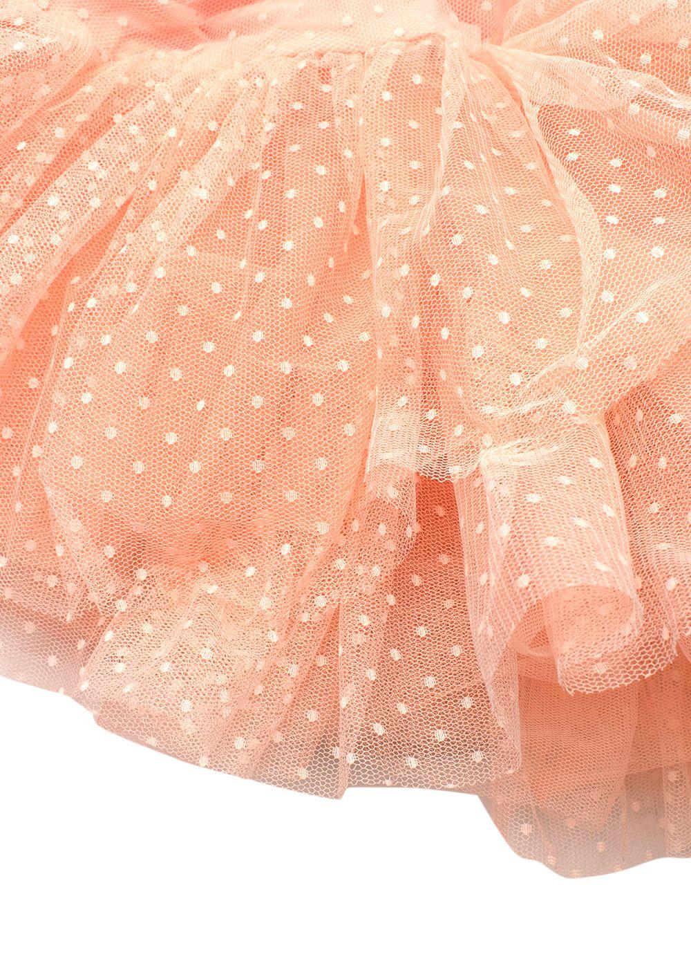 Pink Swiss Dot Tulle Cocktail Dress