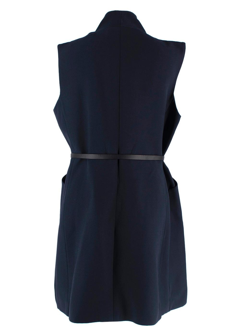 Dior Navy Sleeveless Longline Waistcoat