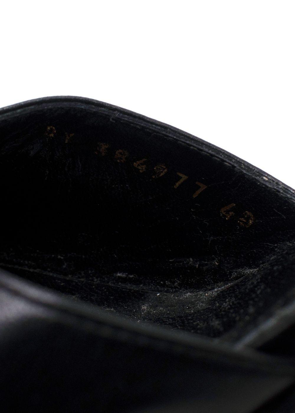 Saint Laurent Black Leather 'Bianca' Platform Heels