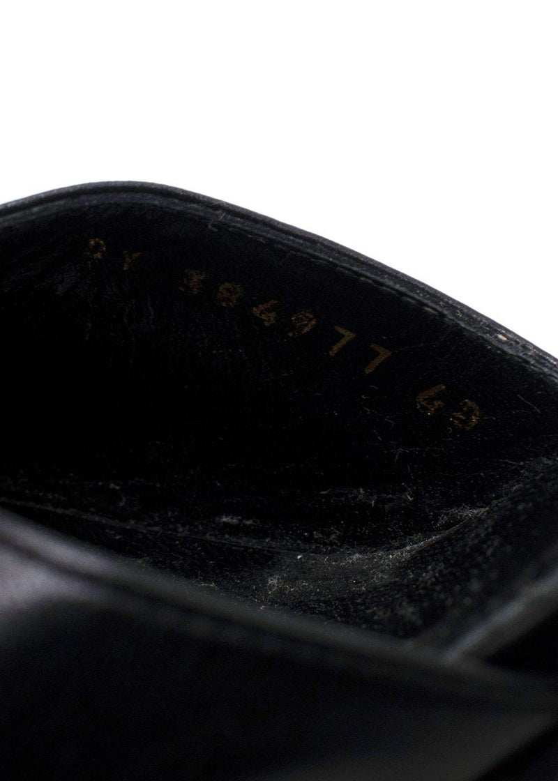 Saint Laurent Black Leather 'Bianca' Platform Heels