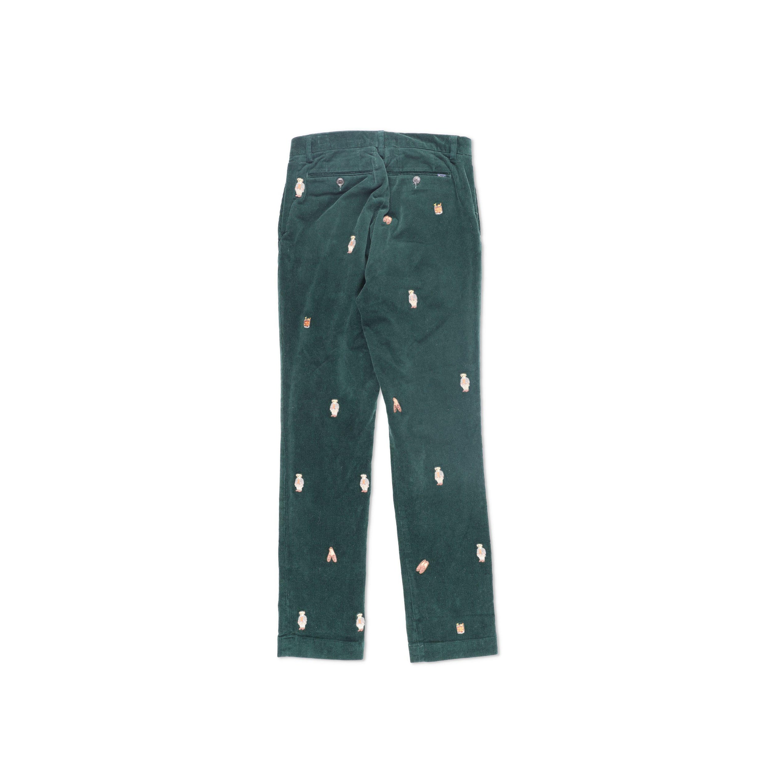Polo Ralph Lauren Cotton Stretch Corduroy Embroidered Slim Fit Trousers