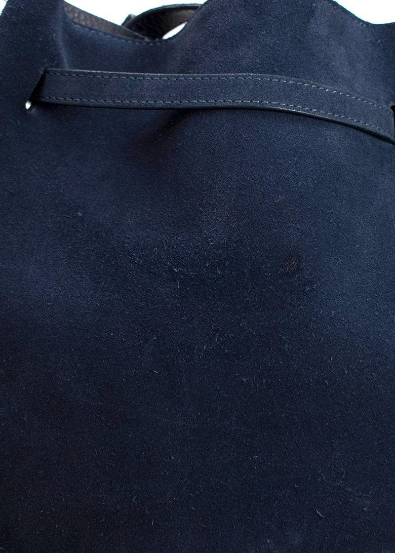 Mansur Gavriel Navy Suede Bucket Bag