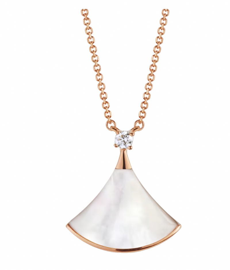 Diva's Dream Mother Of Pearl/Rose Gold Necklace