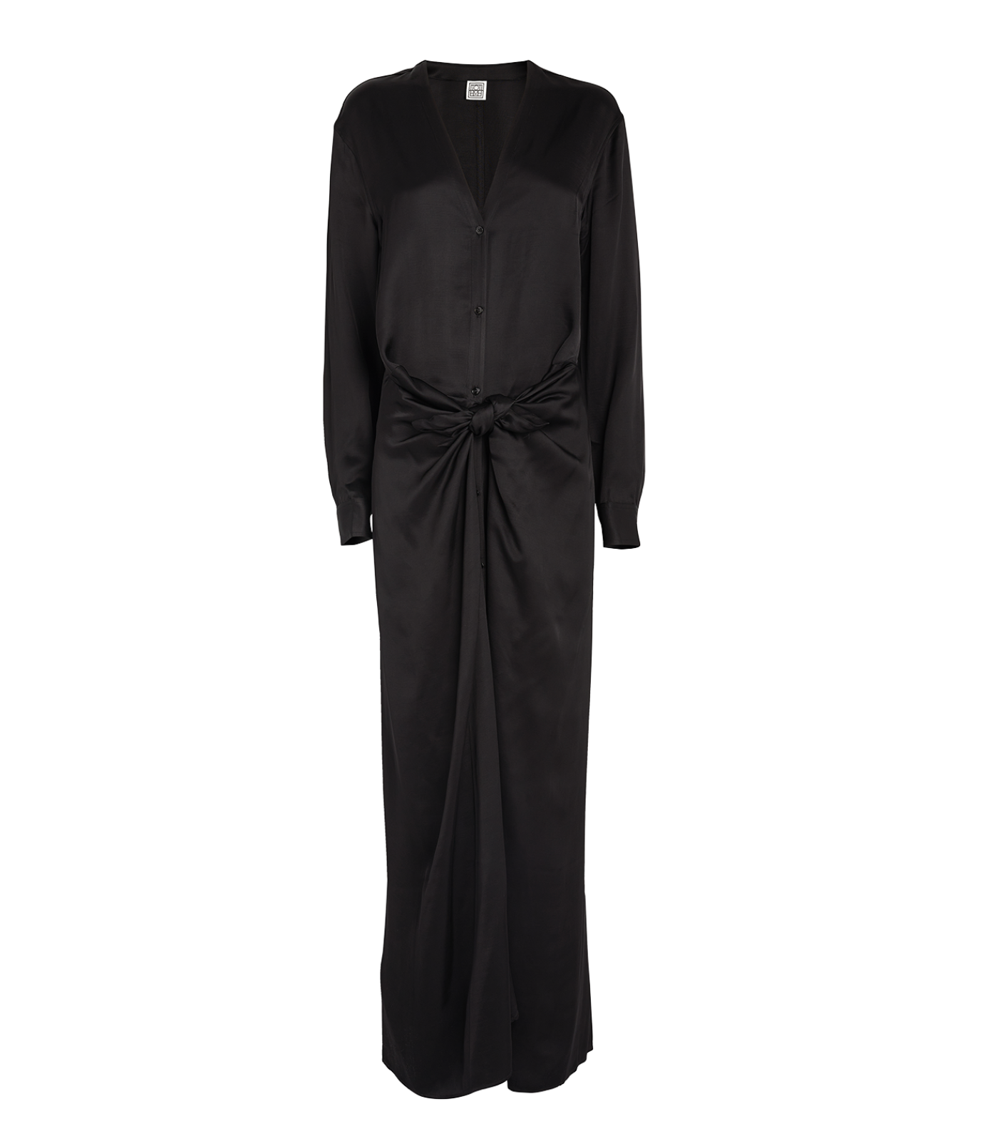 Toteme Knot-Detail Satin Dress