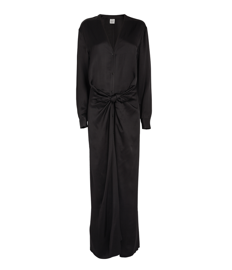 Toteme Knot-Detail Satin Dress