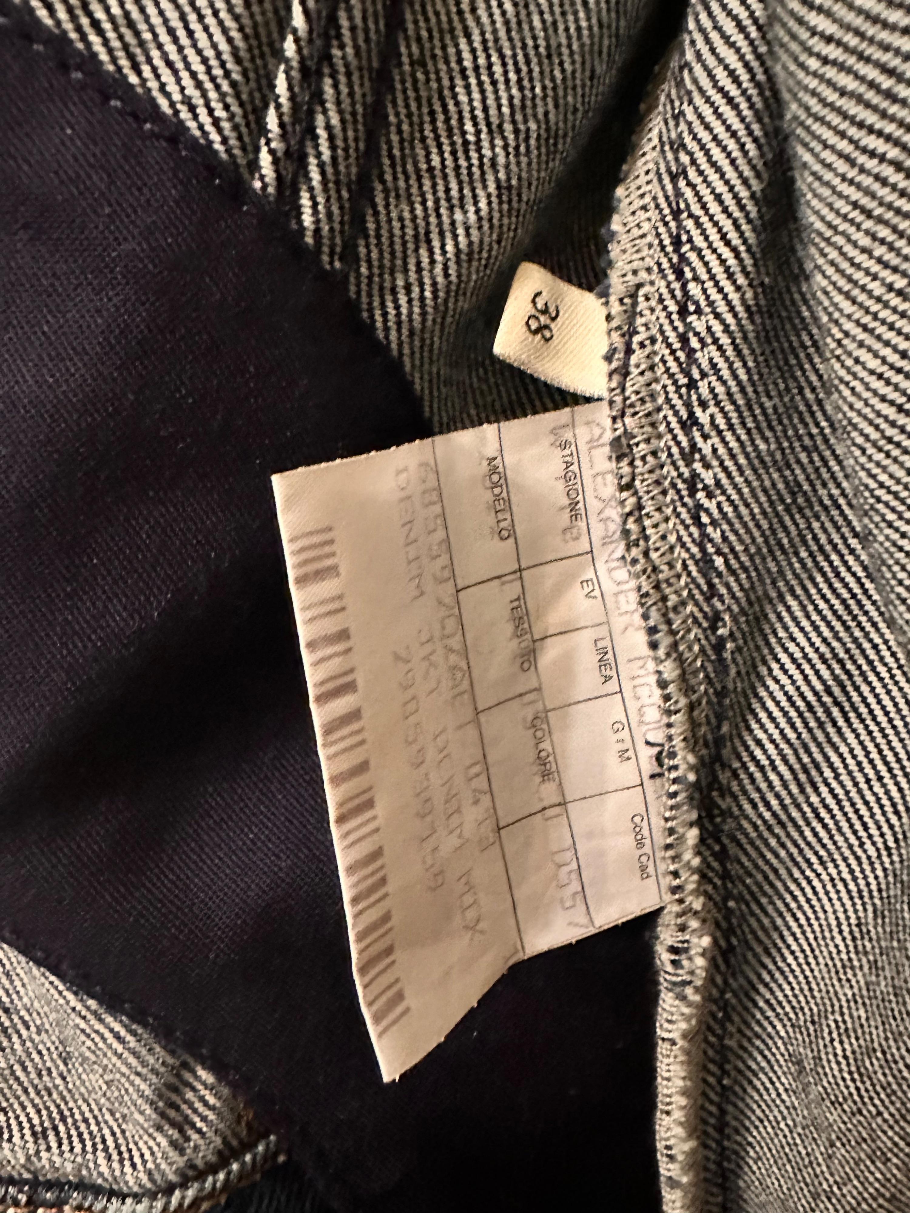Alexander McQueen Denim Peplum Jacket
