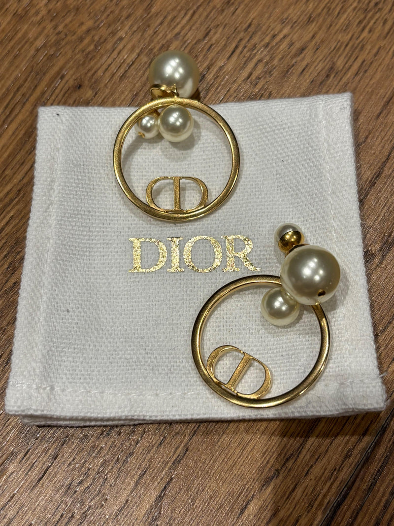 Dior Faux Pearl Drop Earrings
