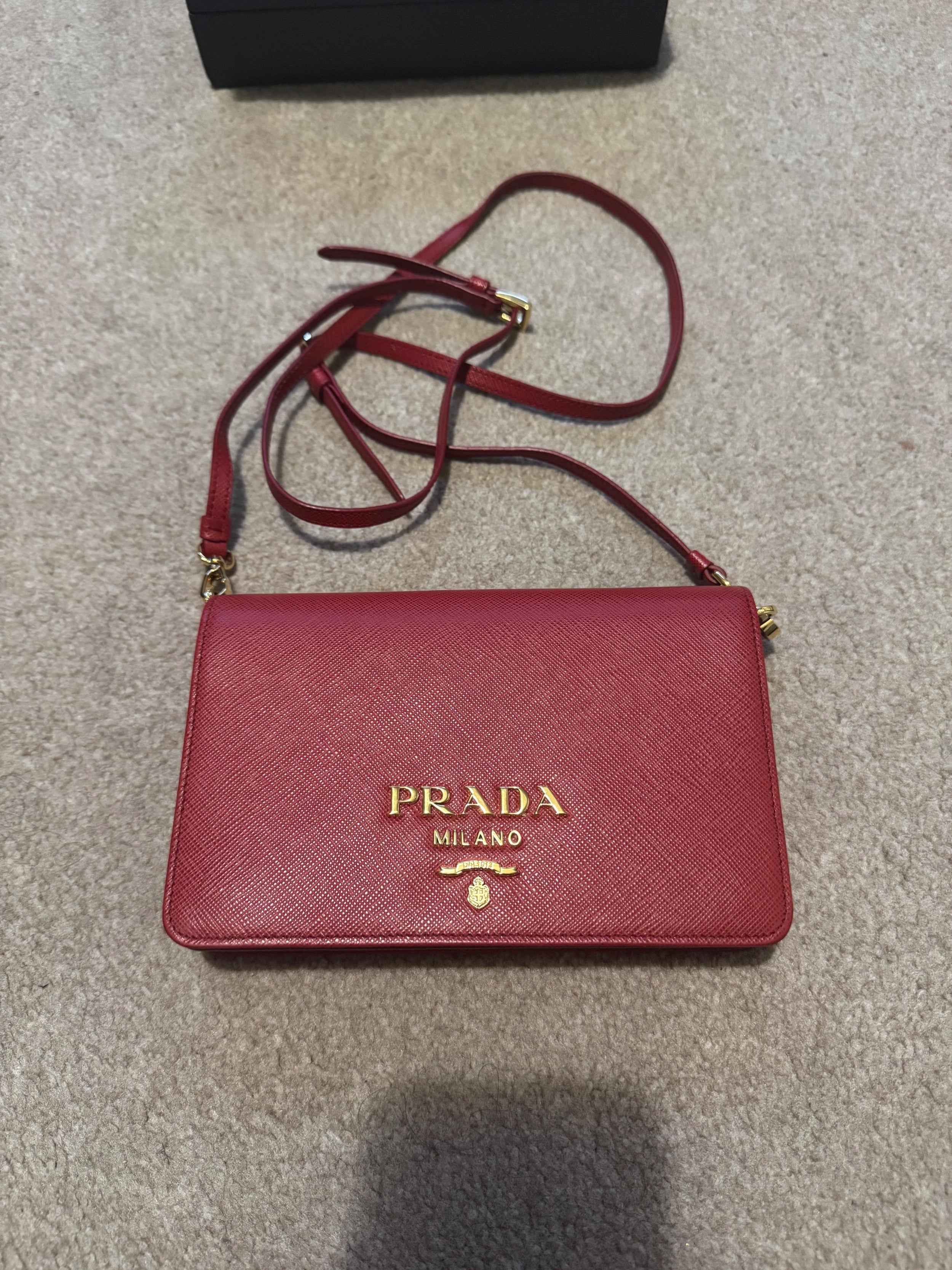 Prada Mini Red Crossbody Bag
