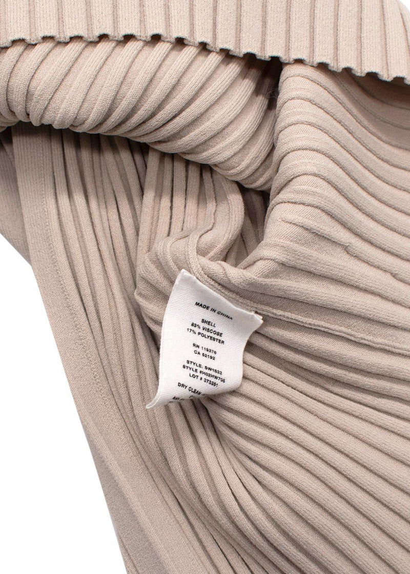 Helmut Lang Natural Ribbed Bow Detail Backless Top