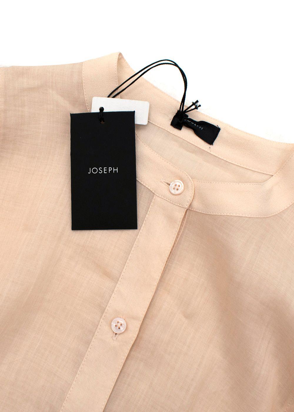 Button Up Beige Silk Blend Tunic