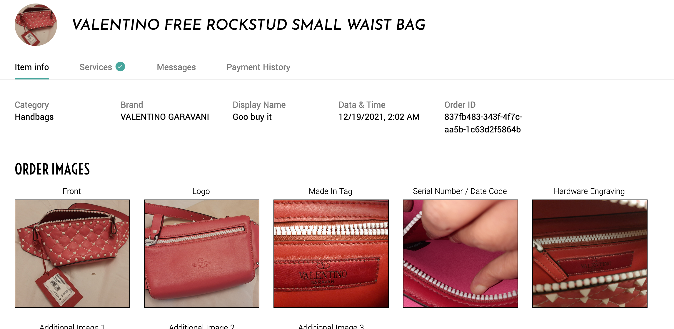 Valentino Pink Free Rockstud Belt Bag - Size Small