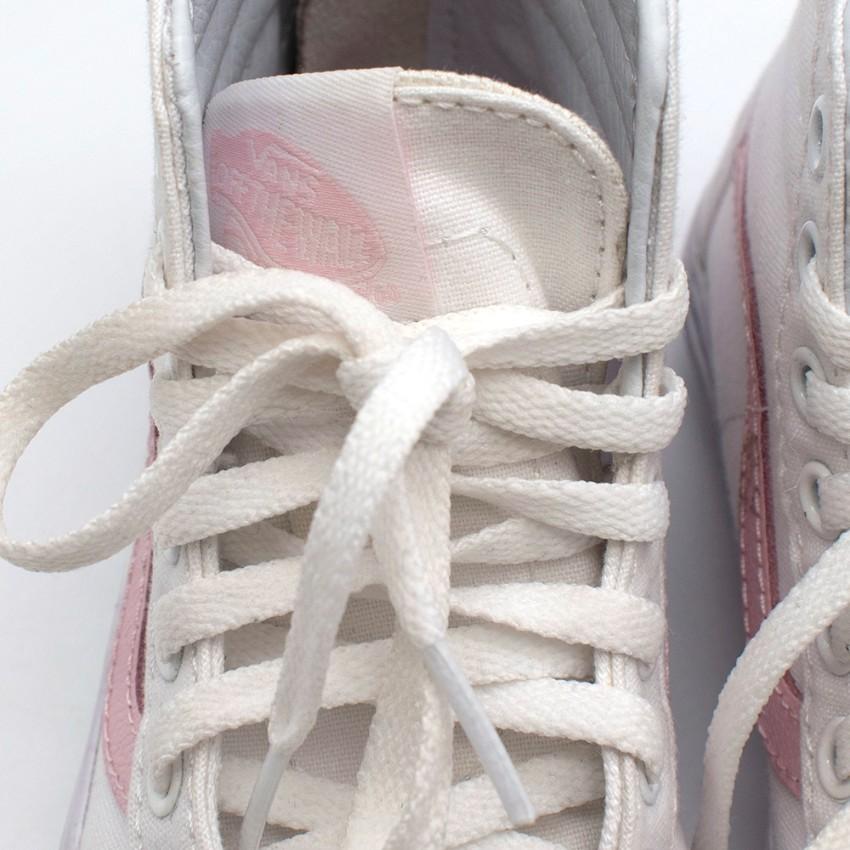 Vans White and Pink High Top Zipped Trainers