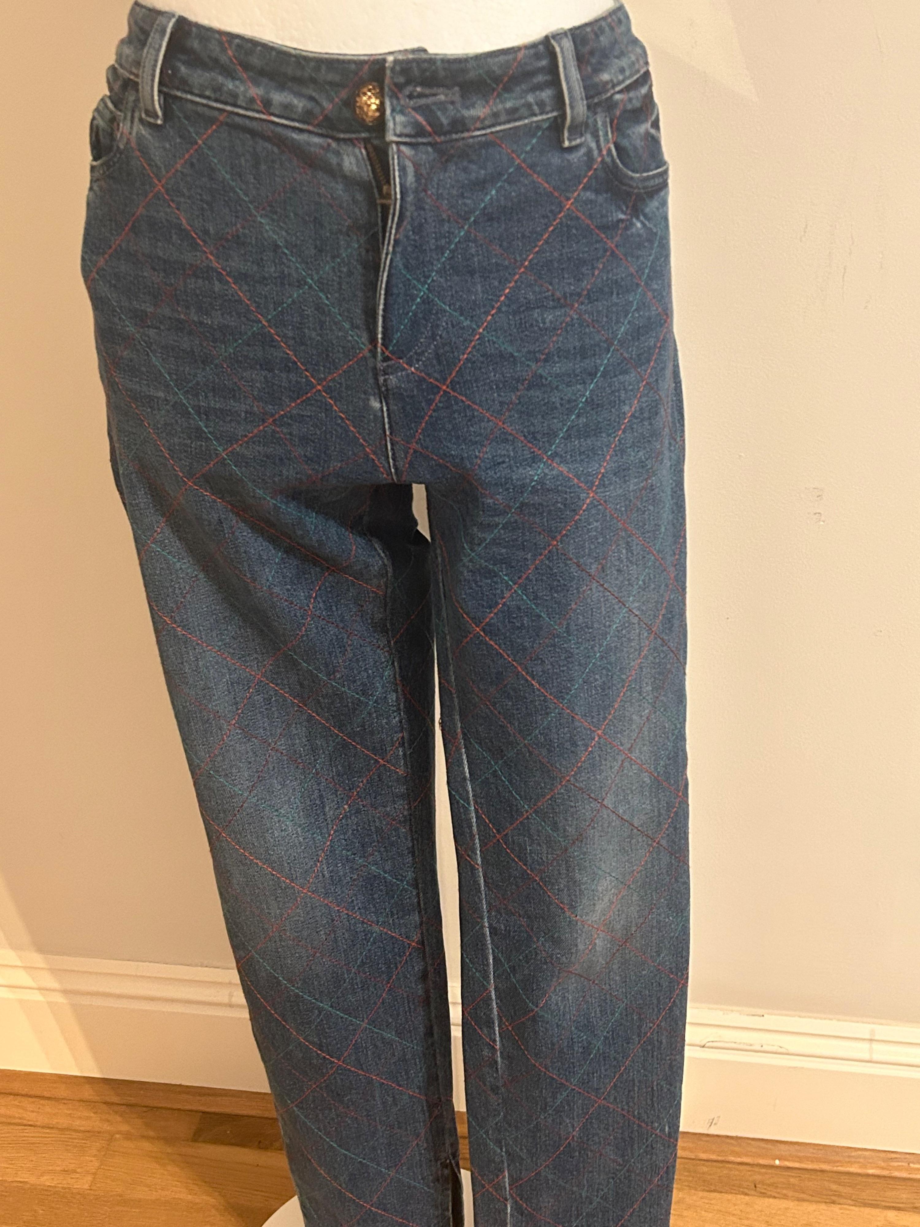 Chanel Contrast Stitch Denim Jeans