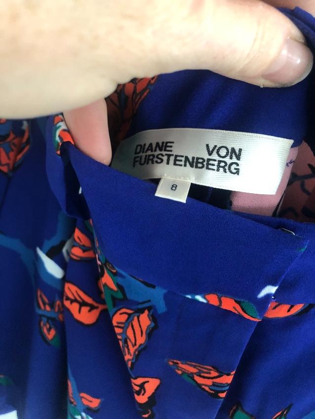 DVF Royal Blue Floral Print Shorts
