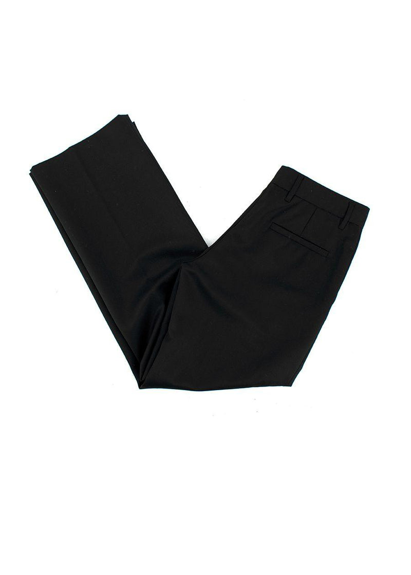 Textured Black Trousers