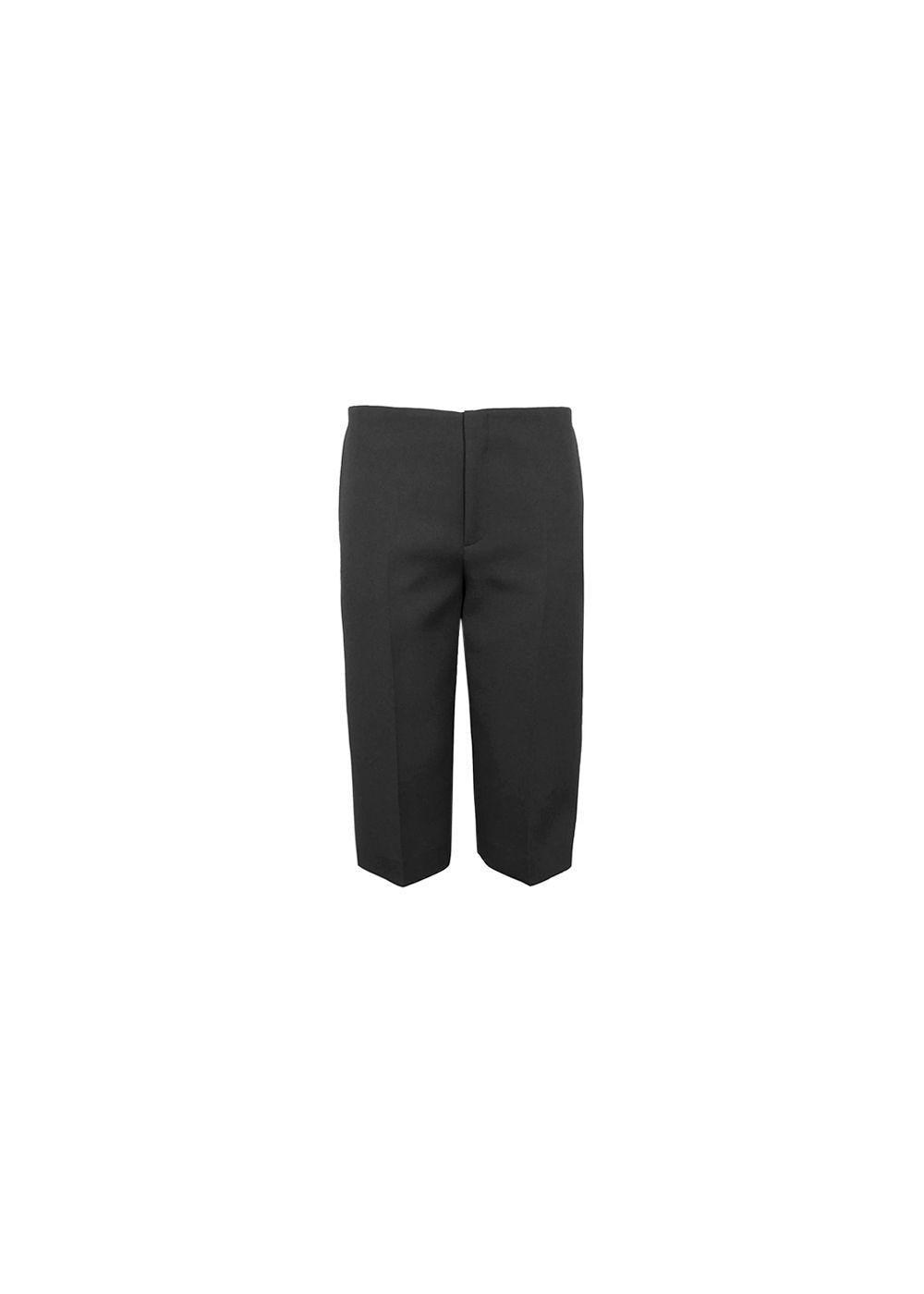 Black tailored long shorts