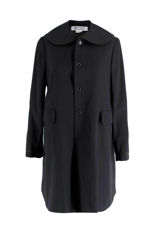 Comme Des Garcons Black Coat with Peter Pan Collar