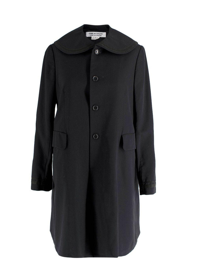 Comme Des Garcons Black Coat with Peter Pan Collar