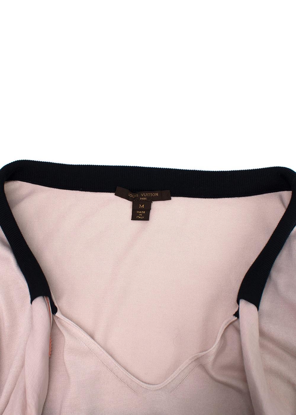 Louis Vuitton Beige Striped Tie-neck Dress
