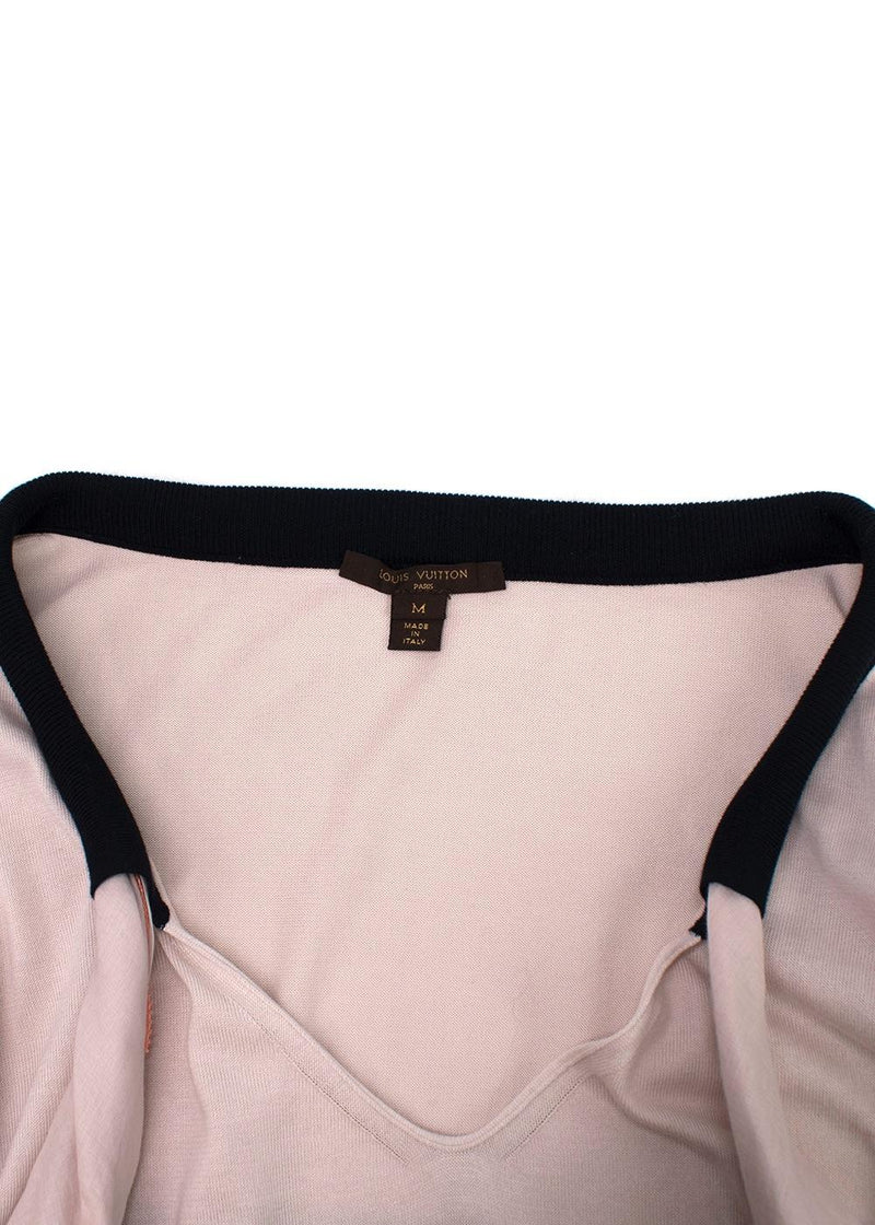 Louis Vuitton Beige Striped Tie-neck Dress