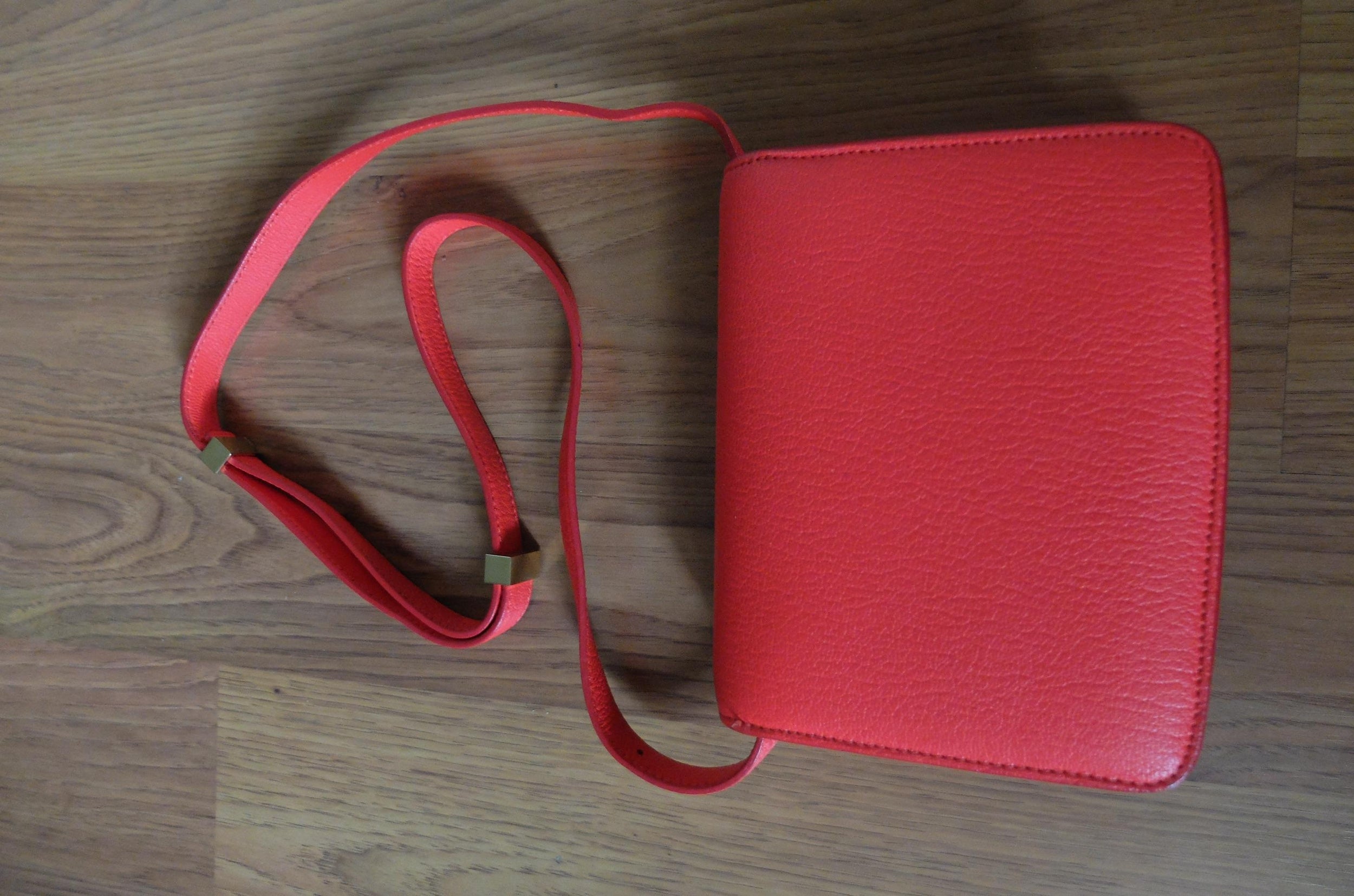 Celiné Red Leather Classic Mini Box Bag
