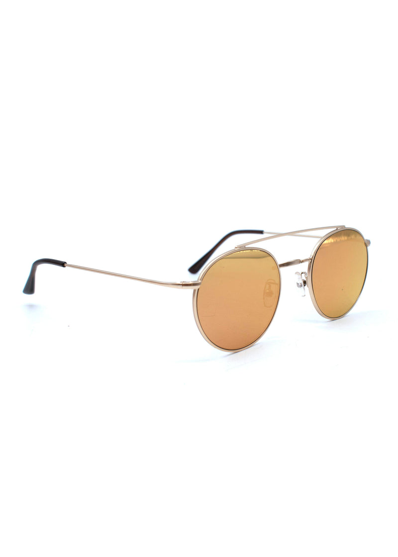 Rose Gold Aviator Sunglasses