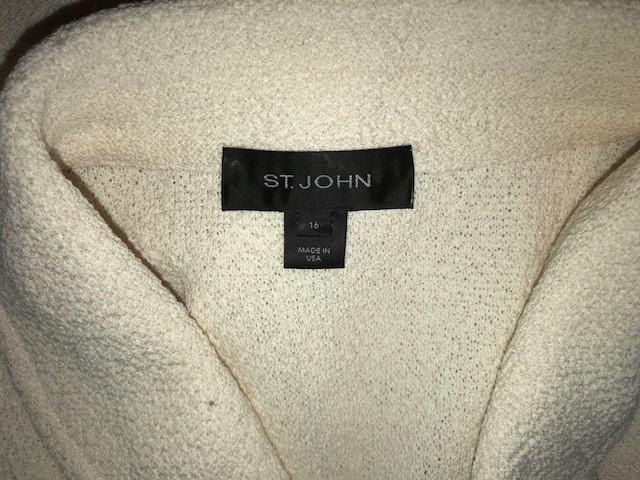St John Cream Knit Jacket