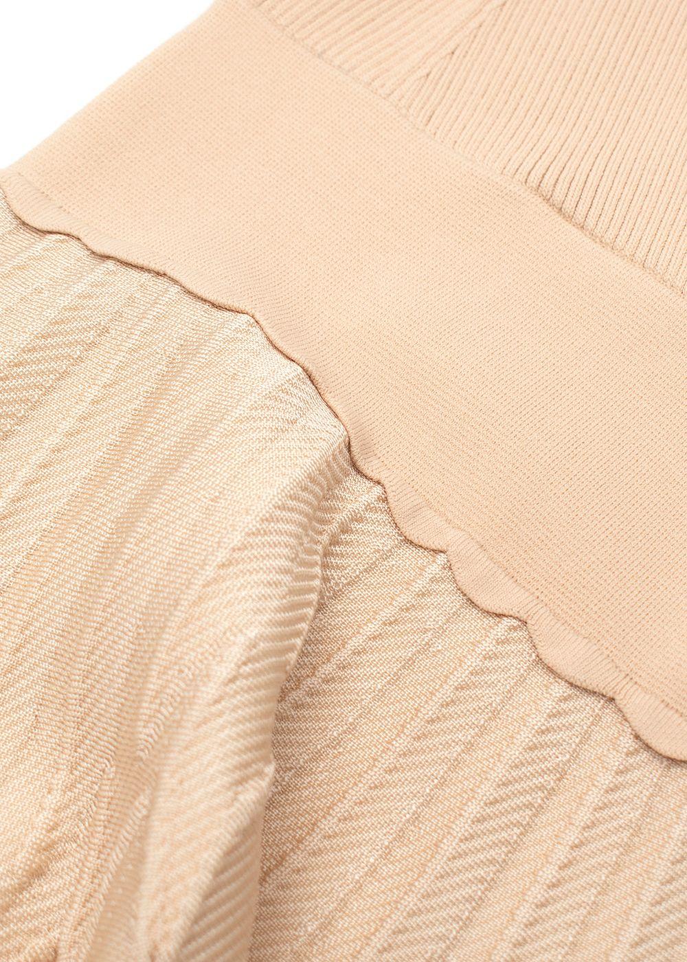 Sandro Neutral Beige Texturiertes Jacquard-kleid Dress