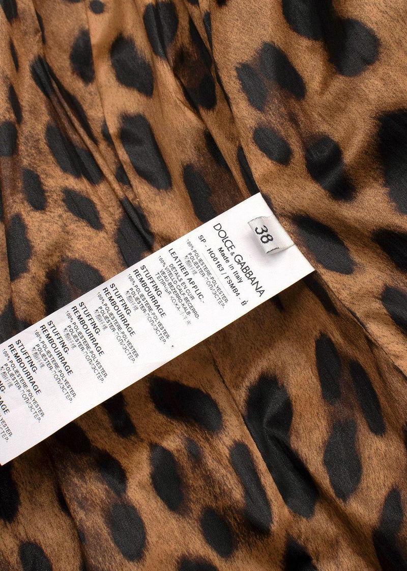 Dolce & Gabanna Leopard Print Trucker Jacket