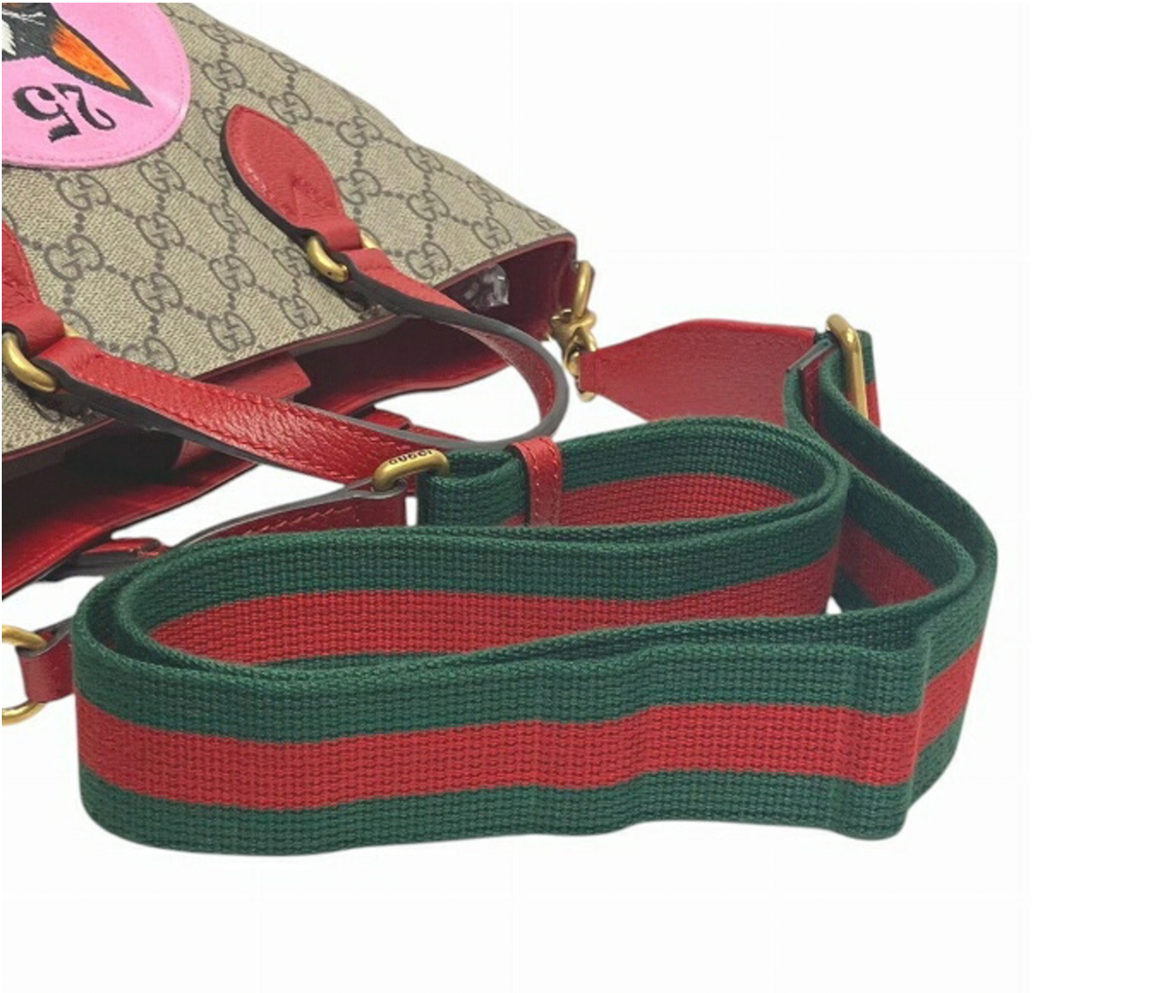 Gucci Bosco Patch Canvas Shoulder Bag