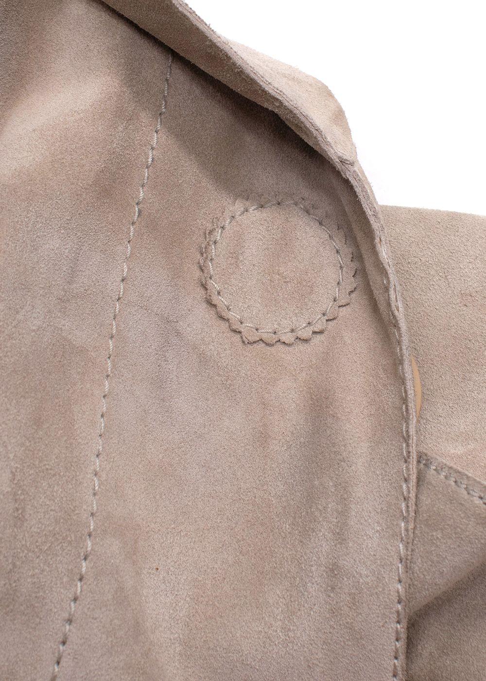 Vintage YSL Beige Suede Fringe Jacket