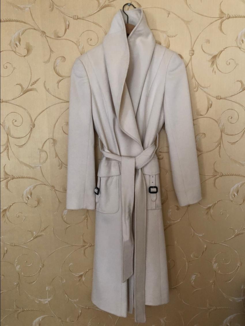 Aquascutum Wool Wrap Coat with Oversize Collar