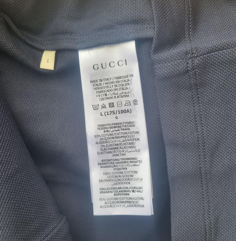Cotton polo with Web and feline head