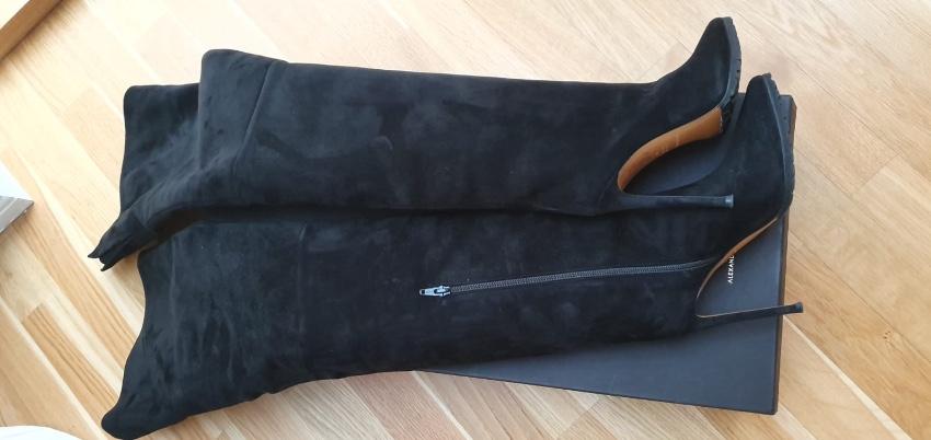 Alexandre Vauthier Black Suede Alex Boots