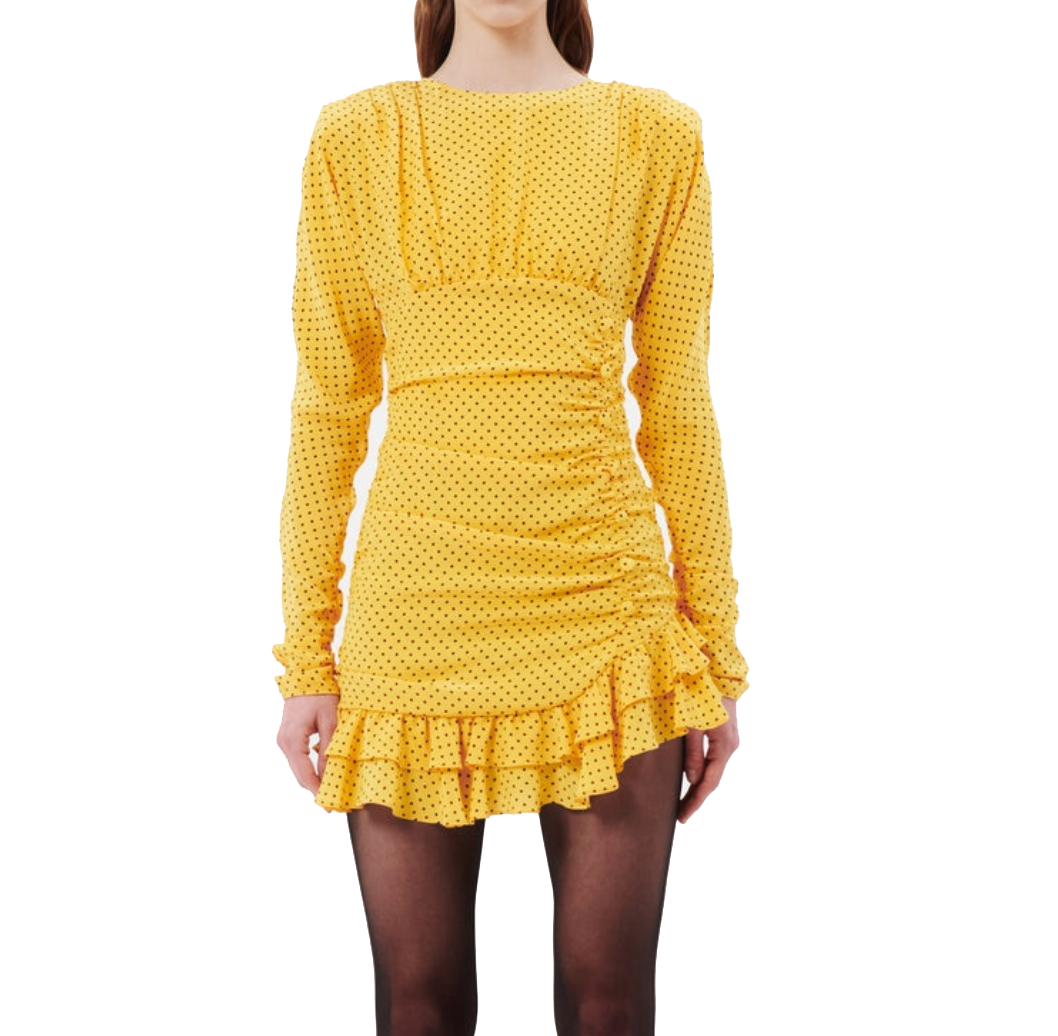 Alessandra Rich  Polka-dot Ruffled Minidress