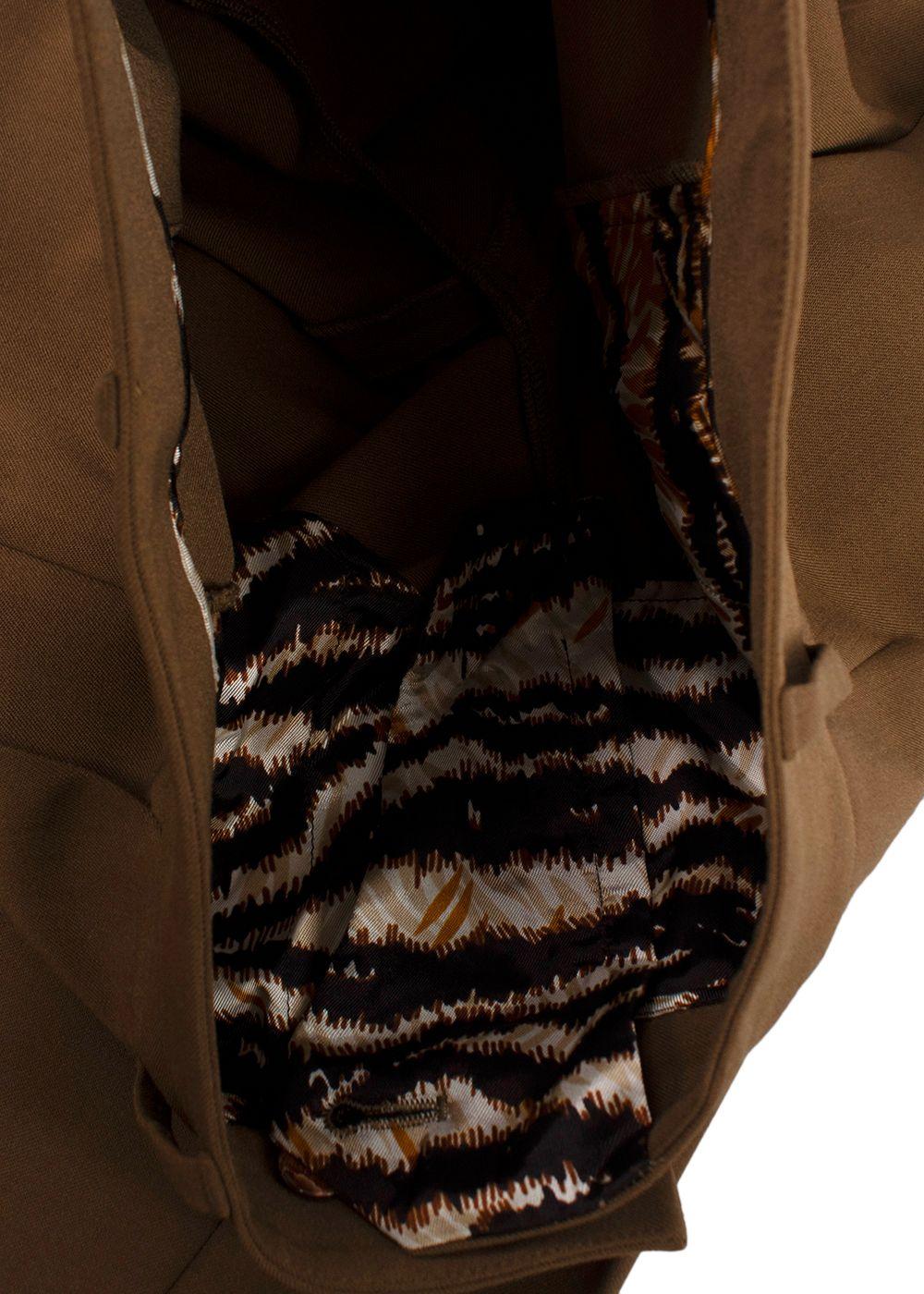 Dolce & Gabbana Brown High Waisted Tailored Trousers