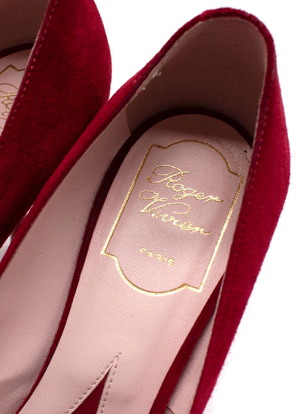 Roger Vivier Red Suede 'I Love Pumps'