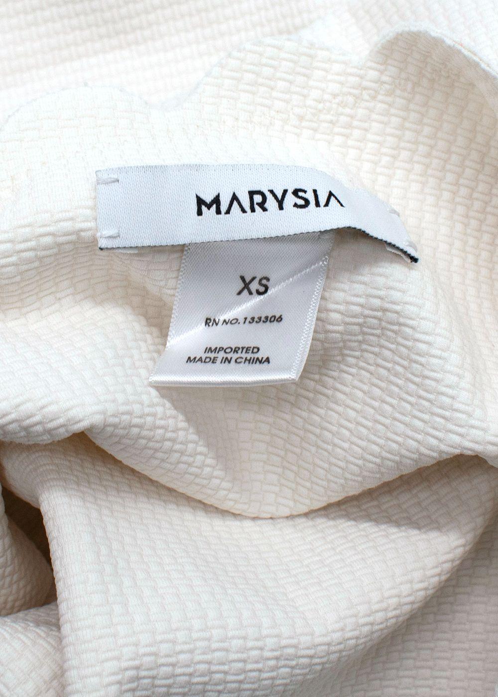 Marysia Cream Santa Barbara Flower-Embellished Swimsuit