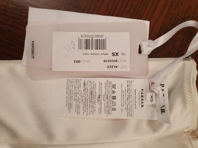 P.A.R.O.S.H White Satin Cropped Bustier