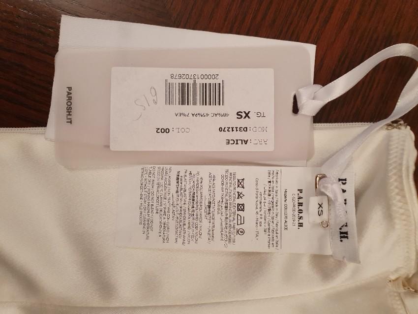 P.A.R.O.S.H White Satin Cropped Bustier