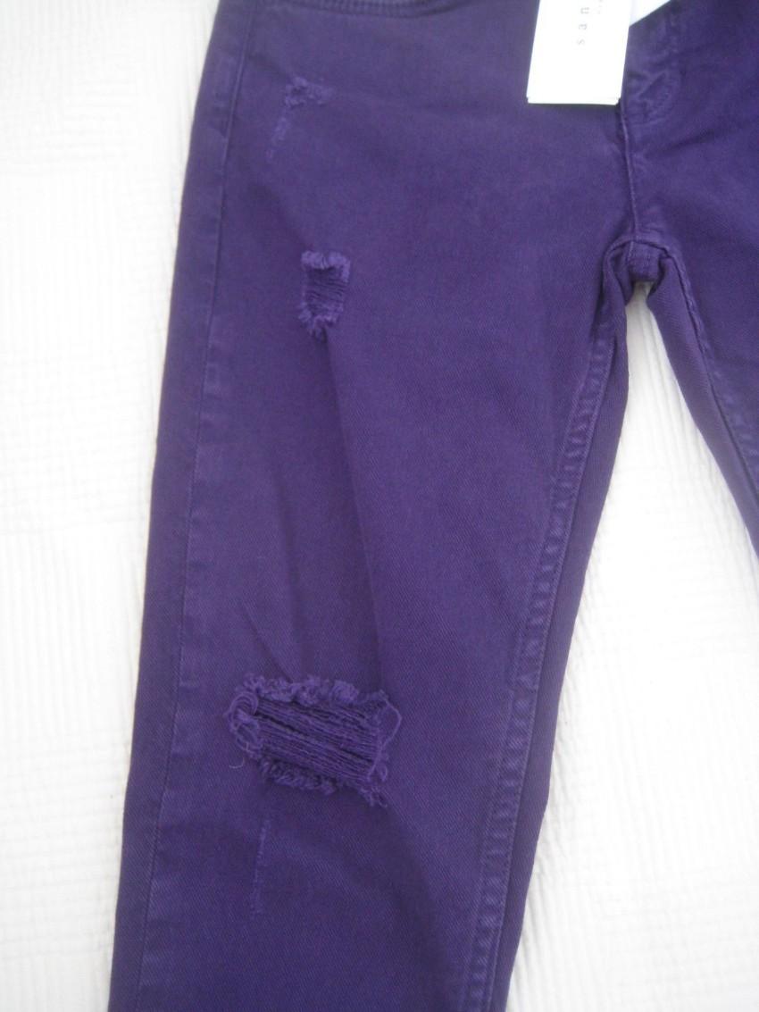 Sandro Purple Distressed Skinny Jeans