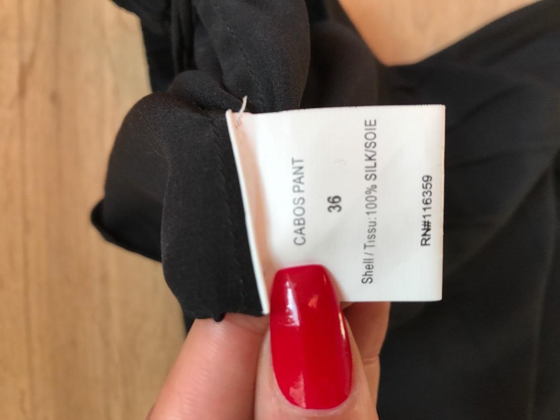 American Retro black silk trousers