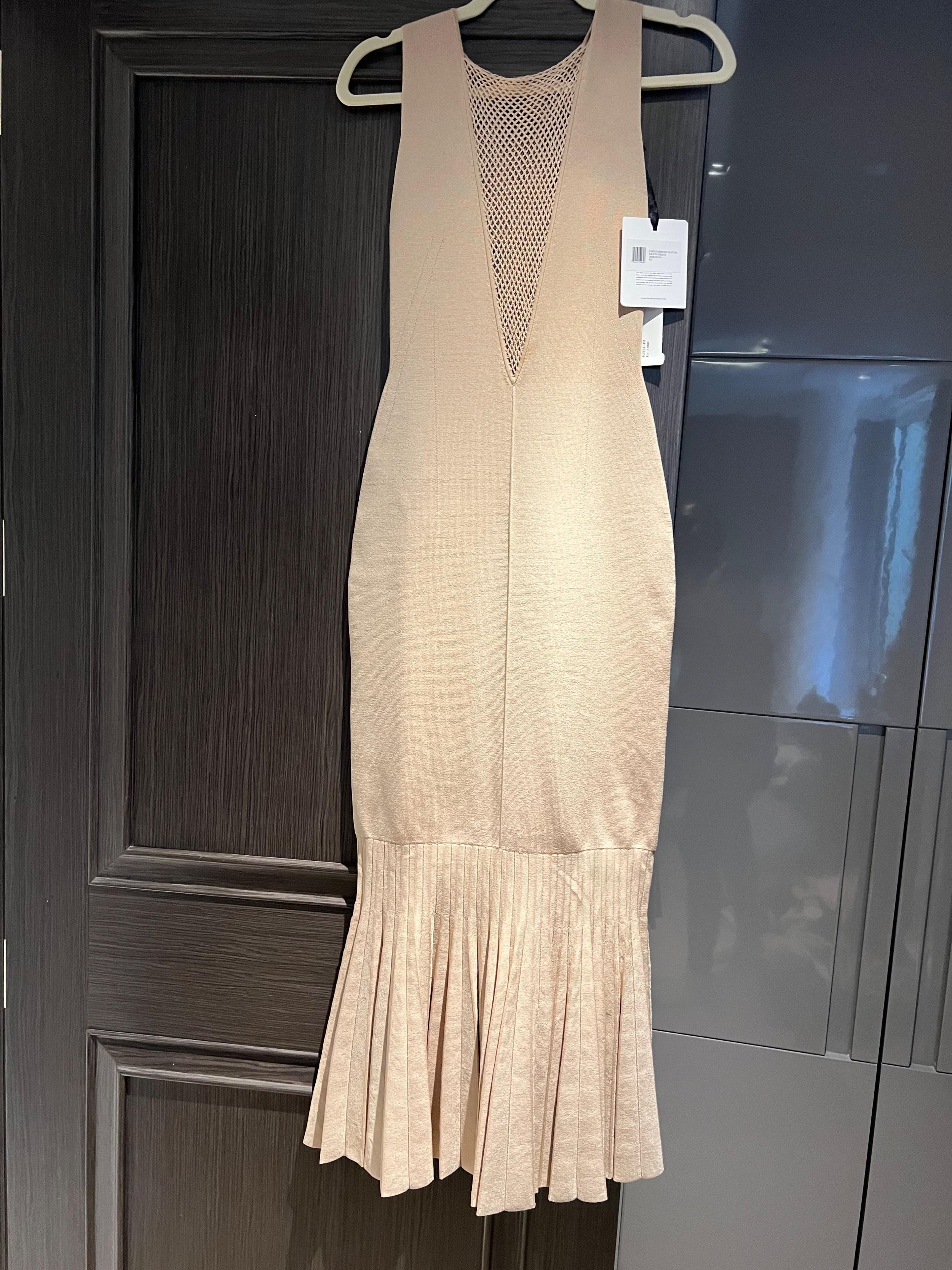 Galvan Beige Arato Knit Dress