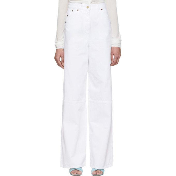 White Straight Leg Le Jeans